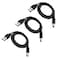 DZYDZR 3pcs Extension Cable USB to DC Cable 5V USB 20 Port Male to DC 5V Male 55mm x 25mm Power Cord Black 100cm33ft