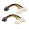 Cable Matters 2Pack 8Pin PCIe to Molex 2X Power Cable 4 Inches