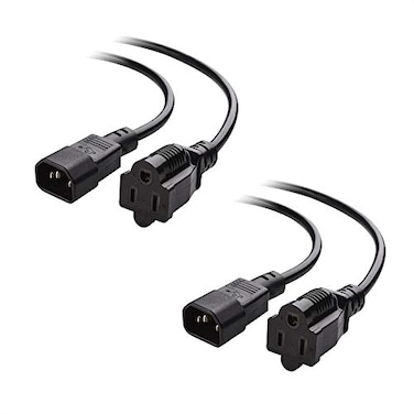 Cable Matters 2Pack Computer Equipment to PDU Power Cord 3 ft Power Cable IEC C14 to NEMA 515R