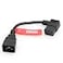 DRRI Right Angled C19 Female to C20 Male Power Extension Adapter Cable for PDU UPS