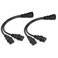 AuKvi 2Pack UPS Server Y Splitter C14 to 2 x C13 Power Adapter Cable Cord