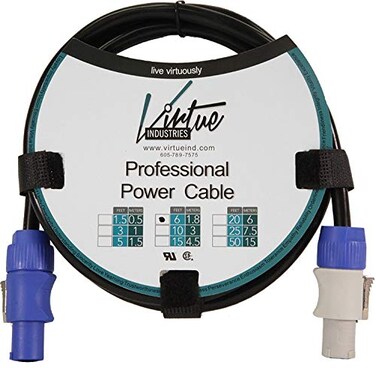 Virtue Industries 6 Foot Professional Compatible Power Extension Cable