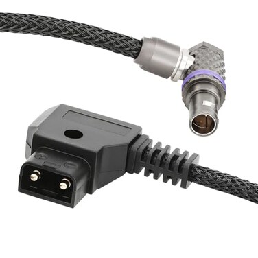 LANZYKU 2Pin RightAngled to DtapPtap Power Cable for TeradekSMALLHDARRIREDTILTAParalinxPrestonHollywoodSwitronixPanasonic 173 inches