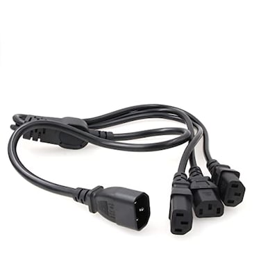 Eonvic IEC 320 C14 Male to 3 x C13 Female Y Splitter Power Cable 1ft 3ft 100cm