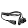 Eonvic IEC 320 C14 Male to 3 x C13 Female Y Splitter Power Cable 1ft 3ft 100cm