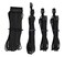 CORSAIR Premium Individually Sleeved PSU Cables Starter Kit Black for Corsair PSUs