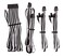 CORSAIR Premium Individually Sleeved PSU Cables Starter Kit WhiteBlack for Corsair PSUs