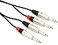 Hosa HSS005X2 Pro Stereo Balanced Interconnect Cable Dual 14inch TRS Male to Same 5 Foot