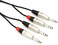 Hosa HSS005X2 Pro Stereo Balanced Interconnect Cable Dual 14inch TRS Male to Same 5 Foot