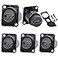 PENGLIN 5PCS HDMI Panel Mount Adapter 4K60HzHDMI 20 Panel Threaded Fixed Mount Coupler Female to Female for TV Monitor Projector