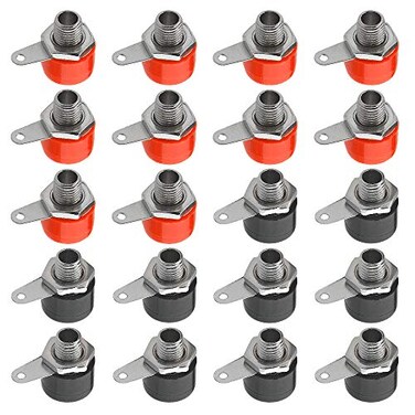 WMYCONGCONG 20 PCS 4mm Banana Female Socket Jack Mount Connectors for Banana Plugs Amplifier Terminal Binding Post