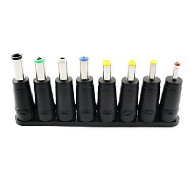 ZYAMY 8in1 Universal DC Plugs Power Adapter Conversion Head 55mm x 21mm Female to Male Power Supply Adapter Jack Connector Tips for Laptop