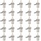 Fanbalunke BNC Female Panel Mount Connector 25 Pcs BNC Chassis Female Nut Bulkhead Panel RF Connector Solder Jack Adapters for RG58 RG59 RG6 RF Coaxial Cable