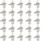 Fanbalunke BNC Female Panel Mount Connector 25 Pcs BNC Chassis Female Nut Bulkhead Panel RF Connector Solder Jack Adapters for RG58 RG59 RG6 RF Coaxial Cable