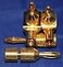 Apollo AV, Inc. Gold Plated Thick 3u Spade to Banana Speaker Cable Adapters Audiophile Quality 4pk