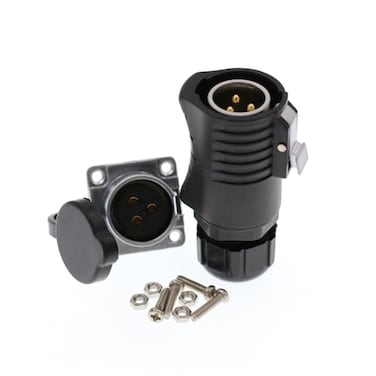 HangTon Connect HangTon LP20 3 Pin Waterproof Connector Quick Disconnect High Voltage 30 Amp Power Bulkhead Male Cable Plug Female Panel Socket