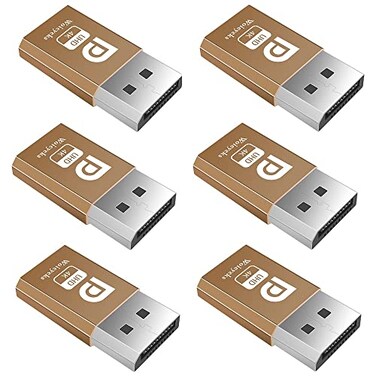 Woieyeks 4K Displayport Dummy PlugVirtual Display EDID Emulatorfit Headless 2560x160030Hz Highest Support 3840x216017HZ 6 Pack