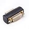 Arnorin DVI Coupler Female to Female Gender Changer Bulkhead Mount Adapter Black Gold Plated