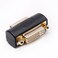 Arnorin DVI Coupler Female to Female Gender Changer Bulkhead Mount Adapter Black Gold Plated