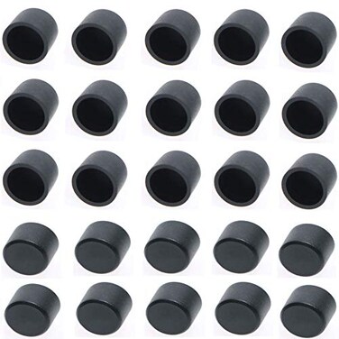 Omama RCA Female Connector Dust Proof Cap Protector Cover 100 Pcs Black