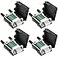 DaFuRui DB9 Female Connector4Pack DB9 Breakout Connector Solderless RS232 DSUB DB 9 Female Screw Terminal Block with Case Long Bolts Tail Pipe