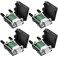 DaFuRui DB9 Female Connector4Pack DB9 Breakout Connector Solderless RS232 DSUB DB 9 Female Screw Terminal Block with Case Long Bolts Tail Pipe