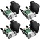 DaFuRui DB9 Female Connector4Pack DB9 Breakout Connector Solderless RS232 DSUB DB 9 Female Screw Terminal Block with Case Long Bolts Tail Pipe