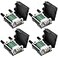 DaFuRui DB9 Male Connector4Pack DB9 Breakout Connector Solderless RS232 DSUB DB 9 Male Screw Terminal Block with Case Long Bolts Tail Pipe