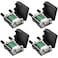 DaFuRui DB9 Male Connector4Pack DB9 Breakout Connector Solderless RS232 DSUB DB 9 Male Screw Terminal Block with Case Long Bolts Tail Pipe