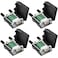 DaFuRui DB9 Male Connector4Pack DB9 Breakout Connector Solderless RS232 DSUB DB 9 Male Screw Terminal Block with Case Long Bolts Tail Pipe