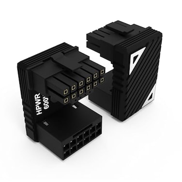 Formulamod 12VHPWR 124 Pin Angled Connector PCIe 50 16 Pin GPU 180 Degree Angled Adapter U Turn Power Adapter for RTX40 Series Graphics Card Connector Z Black