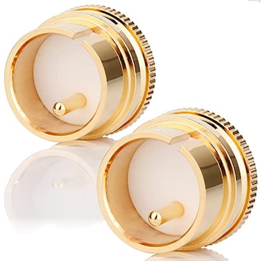 Monosaudio XLR Plugs 2Pcs Dust Caps Shorting Plugs Shielding Caps Noise Stopper Dust Proof Protectors Connector Covers for Audio Speakers Subwoofers Amplifier Gold Plated