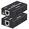 DONGJIAN HDMI Extender Over Cat5e67 Ethernet 1080p Up to 196ft HDMI Balun Sender Transmitter Receiver Support EDID and POC Function 3D HDCP