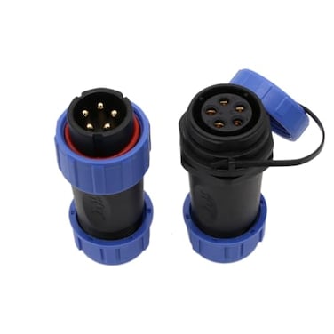 HangTon Connect HangTon HE21 5 Pin Connector Waterproof Aviation Circular Quick Disconnect Power Male Female Cable Plug Receptacle for Industrial Electrical Devices