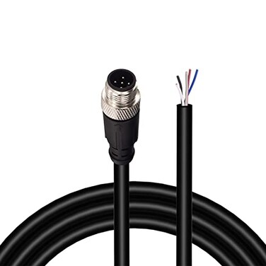 Lonlonty M12 Sensor Connector Aviation Cable Male 5 pin Straight 65Ft2M Aviation Socket Waterproof Electrical Cable for Industrial Automation ControlFieldbus ModuleDevice Network