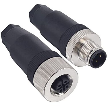 Lonlonty M12 4 Pin Male Female Socket Panel Aviation Wire Connector12mm Industrial Circular ConnectorOutdoor Waterproof IP67