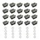Baagialdic Hxchen 20Pcs 35mm 18inch Plastic PCB Mount 5Pin Mono and Stereo Socket Audio Connector PCB Panel Mount PJ324M