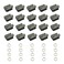 Baagialdic Hxchen 20Pcs 35mm 18inch Plastic PCB Mount 5Pin Mono and Stereo Socket Audio Connector PCB Panel Mount PJ324M