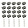 Baagialdic Hxchen 20Pcs 35mm 18inch Plastic PCB Mount 5Pin Mono and Stereo Socket Audio Connector PCB Panel Mount PJ324M