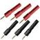 LYLGO 6 Pcs Banana Male to Female Plug 2mm to 4mm Socket Probe Adapter Black Red