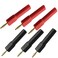 LYLGO 6 Pcs Banana Male to Female Plug 2mm to 4mm Socket Probe Adapter Black Red