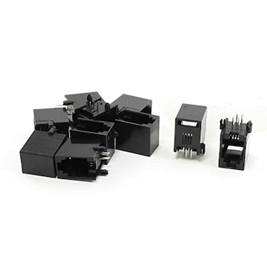 uxcell 10Pcs RJ9 RJ10 RJ22 4P4C Jacks 4Position Phone Handset Female Connectors