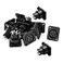 bnafes Audio XLR Female Jack Panel Mount Socket 12 Pcs Black Silver Tone