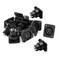 bnafes Audio XLR Female Jack Panel Mount Socket 12 Pcs Black Silver Tone