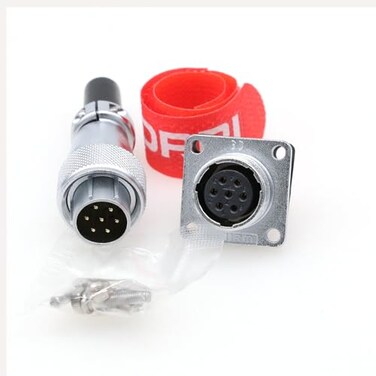 DRRI Weipu Connector WS16 TQ Z 7Pin Male Plug Female Socket Square Flange Panel Mount Industrial Waterproof Connector