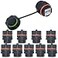 ANMBEST 10PCS Panel Mounting Shielded CAT6A RJ45 Waterproof Connector Cat55e66E 8P8C Ethernet LAN Cable Coupler Double Head Adapter with WaterproofDust Cap