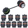 ANMBEST 10PCS Panel Mounting Shielded CAT6A RJ45 Waterproof Connector Cat55e66E 8P8C Ethernet LAN Cable Coupler Double Head Adapter with WaterproofDust Cap