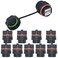 ANMBEST 10PCS Panel Mounting Shielded CAT6A RJ45 Waterproof Connector Cat55e66E 8P8C Ethernet LAN Cable Coupler Double Head Adapter with WaterproofDust Cap