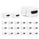 Phizli HDMI Keystone Jack 4K 20 Pack HDMI Keystone Insert Female to Female Coupler Video Adapter White