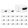Phizli HDMI Keystone Jack 4K 20 Pack HDMI Keystone Insert Female to Female Coupler Video Adapter White